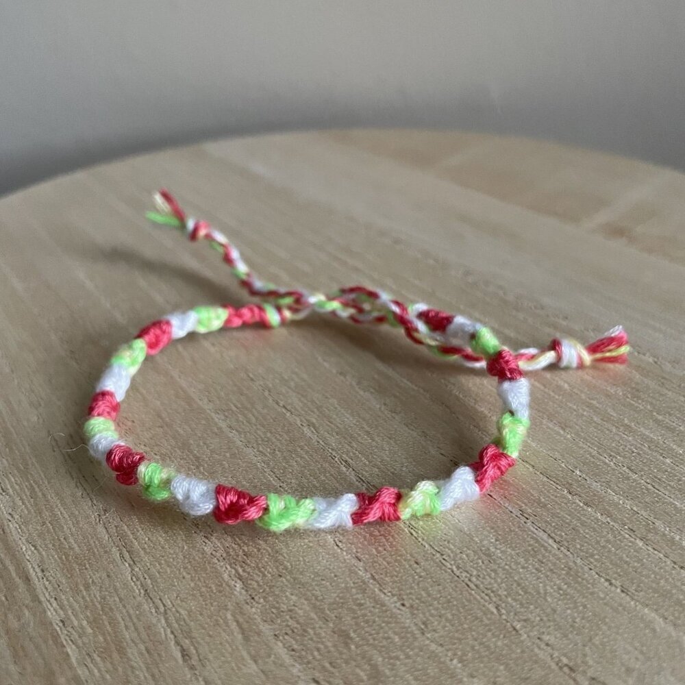 Caitlin Bracelet, anklet, trendy, comfortable, tie, embroidery thread, woven, gi